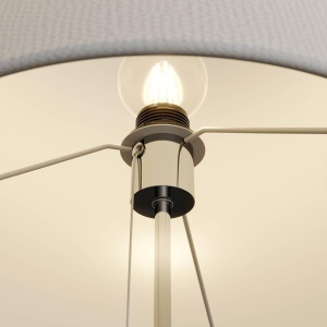 Lampadar Lucande Premium, reglabila pe inaltime 1.30 - 1.55m, abajur 42 x 40cm ALB, soclu E27 - Img 6