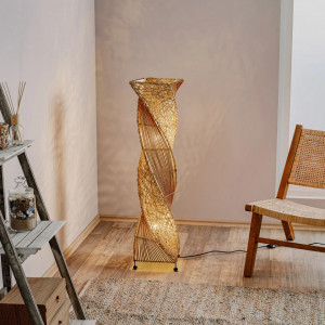 Lampadar MARCO, ratan/metal, natur, 24 x 24 x 100 cm - Img 8