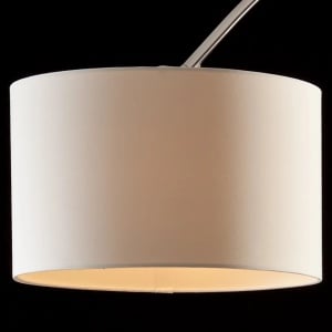 Lampadar Myntra II, metal/piatra/textil, alb/maro, 180 x 210 x 38 cm