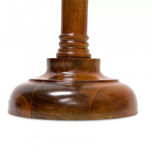 Lampadar Orleans, lemn/metal/sticla, maro/auriu/alb, 166 x 40 x 36 cm