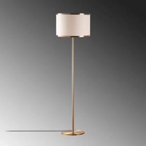 Lampadar Ping, metal/sticla, alb/auriu, 40 x 40 x 150 cm