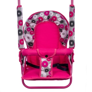 Leagan pentru copii, AppeKids, pentru interior si exterior, Pink Flowers - Img 2