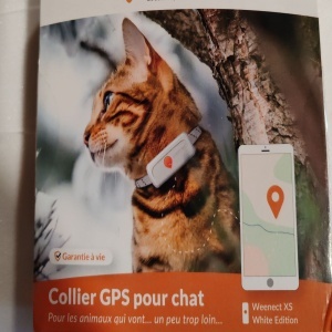 Localizator GPS anti-pierdere Weenect XS pentru pisici, alb-negru, Resigilat, Grad A - Img 2