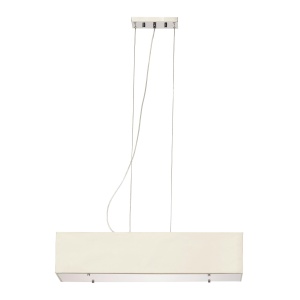 Lustra tip pendul Agneta, metal/textil, bej, 40W, E27, 72 x 22 x 160 cm