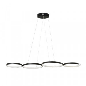 Lustra tip pendul Cermenho, LED, aluminiu/acril, negru, 88 x 32 x 150 cm