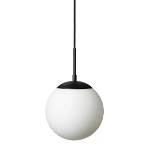 Lustra tip pendul Herrera, metal/sticla, alb/negru, 20 x 20 x 200 cm