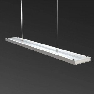 Lustra tip pendul Konstantin, LED, plastic/aluminiu, alb/argintiu, 119 x 16 x 3 cm - Img 4