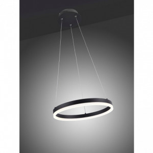 Lustra tip pendul LED Titus aluminiu / sticla acrilica, 1 bec, diametru 40 cm, negru, 230 V - Img 3