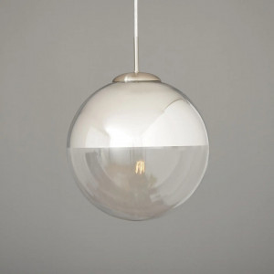 Lustra tip pendul Ravena, metal/sticla/plastic, crom/transparent, 30 x 120 cm - Img 8