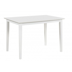 Masa bucatarie si dining Drimus Bali, blat MDF, picioare lemn, dreptunghiulara, 112x72x74 cm, alb - Img 3