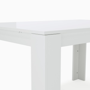 Masa dining extensibila 136/186 cm alb lucios Nell - Img 4