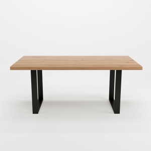 Masa fixa 180 cm stejar/negru U Colton - Img 3