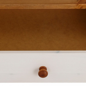 Masuta de cafea Chicago lemn masiv, alb/miere, 60 x 60 x 40 cm - Img 2