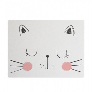 Napron Cat, alb/roz/negru, 35 x 55 cm - Img 1