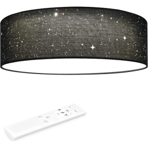 Navaris plafoniera LED efect stele, telecomanda, Ø40x12cm, 22W, Negru - Verificat A · Re-Bloom