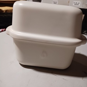Navaris tava copt paine ceramica cu capac, 23x14x12.7cm, rezistenta 240°C, fara PTFE/PFOA/PFAS, compatibila masina spalat vase, crem - Verificat A · Re-Bloom - Img 5