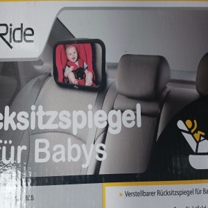 Oglinda auto supraveghere bebe, MyHappyRide, fixare tetiera, suport anti-alunecare, negru, Resigilat, Grad A - Img 6