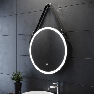 Oglindă de baie Fog Free cu LED, 60cm H x 60cm W x 3.5cm D