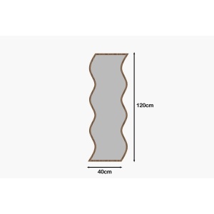 Oglinda de perete Re-Bloom Hanah Home, MDF 100%, 40x120x2.2 cm, alb/nuc - Verificat A · Re-Bloom - Img 4