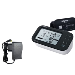 Pachet Tensiometru de brat automat OMRON M7 IT AFib, Tehnologie Intellisense, Adaptor AC original Omron, Alb, Resigilat, Grad A - Img 4