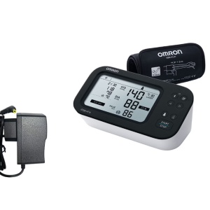 Pachet Tensiometru de brat automat OMRON M7 IT AFib, Tehnologie Intellisense, Adaptor AC original Omron, Alb, Resigilat, Grad A - Img 3