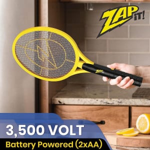 Paleta electrica pentru muste Zap It!, LED, metal/plastic, negru/galben, 16 x 41 cm - Img 6