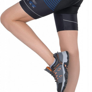 Pantaloni scurti de ciclism pentru dama Cycord, nailon/lycra, negru/albastru, marimea M - Img 5