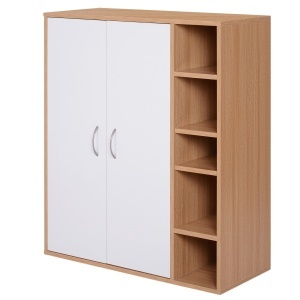 Pantofar, PAL, natur/alb, 80 x 32 x 90,5 cm, Resigilat, Grad A - Img 1