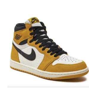 Pantofi sport pentru barbati Air Jordan 1 Retro High OG, Marimea 43, Multicolor, piele naturala, Talpa din cauciuc cu sistem de amortizare Air, model DZ5485 701