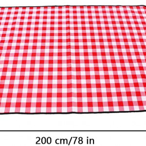 Patura pentru picnic Smilbaley, PVC, roz/alb, 150 x 200 cm - Img 8