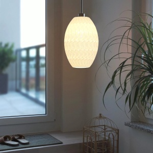 Pendul Tagwerk Fraktal 3D Print 1XE27 Alb