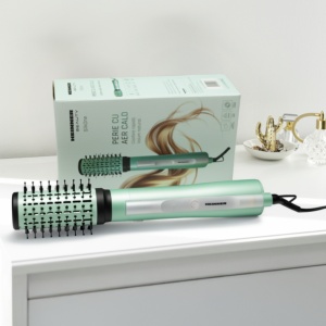 Perie cu aer cald Heinner HAB-Y12DC-GR1, Putere 1200W, Motor DC, 2 trepte de putere, Ionizare, Functie aer rece, Verde/Alb - Img 3
