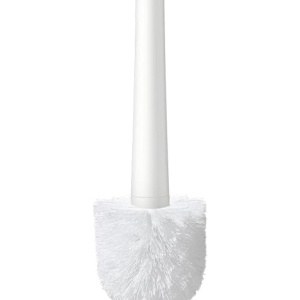 Perie de toaleta cu suport Sangfor, PP/silicon, alb, 14 x 44 cm
