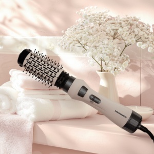 Perie rotativa Heinner HAB-R12RDC-PNK2, 1200W, Motor DC, 2 trepte de putere, Invelis ceramic, Roz/Gri - Img 2