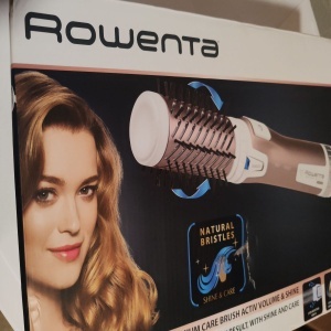 Perie rotativa Rowenta Brush Activ' Premium Care CF9540F0, 1000W, 2 trepte, 2 viteze, ionizare, 2 perii, Cashmere Keratin, invelis ceramic, Roz, Resigilat, Grad A - Img 2