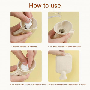 Perna pentru apa calda KETOSOLOO, PVC, bej, 34 x 22 x 4 cm - Img 2