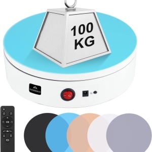 Cumpara Placa rotativa electrica pentru afisare produs Baoshishan, ABS, alb, 220V, 30 cm de la Chilipirul-zilei în rate, cu cardul sau plata la livrare