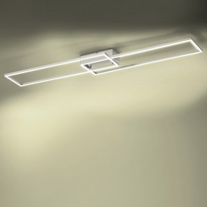 Plafoniera LED Iven II sticla acrilica/otel, argintiu, 2 becuri, 230 V, 136 W - Img 8