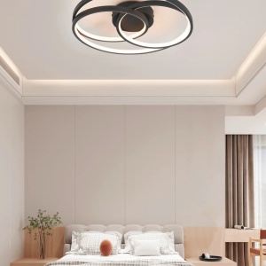 Plafoniera LED Rimo Neagră max. 24 wați, diametru 40cm - Img 2