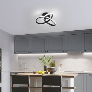 Plafoniera Toolight, LED, aluminiu/acril, negru, 24 x 14 x 11 cm