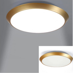 Plafoniera Zmh, LED, metal/acril, auriu/alb, 30 x 30 x 4 cm