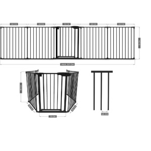 Poarta De Siguranta, Tulano Guardian 6.0, 317 Cm, 2In1, Negru - Img 7