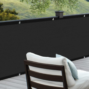 Prelata pentru balcon Cool Area, polietilena, negru, 90 x 600 cm - Img 1