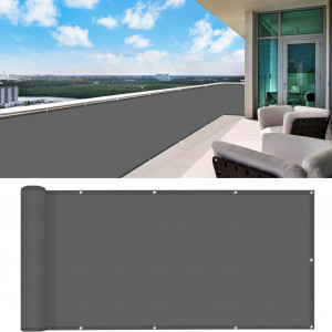 Prelata pentru balcon HENG FENG, polietilena, antracit, 75 x 500 cm - Img 1