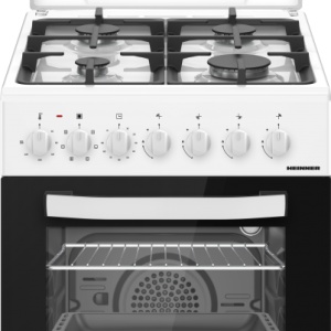 Produs Resigilat ARAGAZ MIXT HEINNER HFSC-S65MIXF-WH, 50X60CM, 4 ARZATOARE, SUPORT FONTA, CAPAC METALIC, APRINDERE ELECTRICA PLITA, DISPOZITIV DE SIGURANTA PLITA, CUPTOR ELECTRIC, CLASA A, 6 FUNCTII, TIMER, GRILL, VENTILATIE, LUMINA CUPTOR