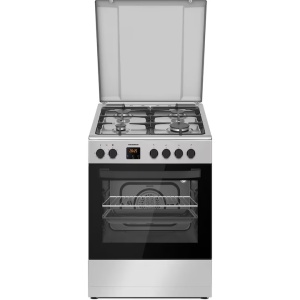 Produs Resigilat ARAGAZ MIXT HEINNER HFSC-S66FDC-IX, 60X60CM, 4 ARZATOARE, SUPORT FONTA, CAPAC METALIC, APRINDERE ELECTRICA PLITA, DISPOZITIV DE SIGURANTA PLITA, CUPTOR ELECTRIC, 6 FUNCTII, TIMER DIGITAL, GRILL, VENTILATIE, LUMINA CUPTOR, USA CUPTOR CU GE