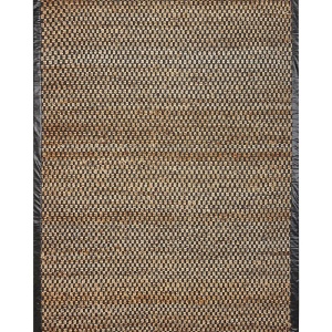 Produs Resigilat Covor Re-Bloom Gerce, iuta/bumbac/piele, 140x200 cm, design atemporal, maro/negru - Verificat A
