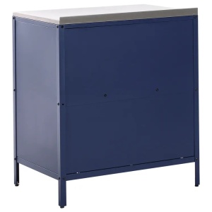 Produs Resigilat Dulap bucatarie pentru exterior Re-Bloom Vilama, otel/inox, 80x50x90 cm, 20 kg, rezistenta UV, albastru inchis - Verificat A - Img 4