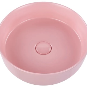 Produs Resigilat Lavoar pentru baie Re-Bloom Gudar, ceramica, 37x37x12 cm, scurgere 35mm, roz - Verificat A - Img 2
