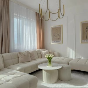 Produs Resigilat Masuta de cafea Re-Bloom Leona, piatra sinterizata/otel, 70x70x43 cm, 30 kg, alb - Verificat A - Img 5